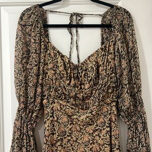 Free people midi dress with cut out back